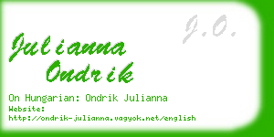 julianna ondrik business card